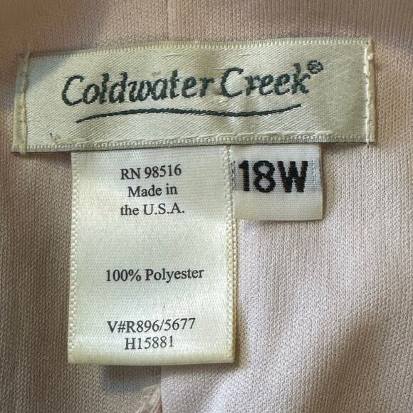 Vintage Coldwater Creek Plus Size 18W Pastel Floral Chiffon Layered Maxi Dress - Picture 7 of 7